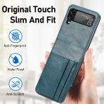 Business Phone Case Build Card Holder PU Leather Flip Cover Wallet Function Phone Case for Samsung Galaxy Z Flip 3 4 5