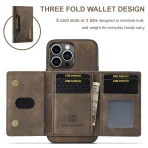 For iPhone 15/14/13/12/11 Pro Max Luxury simple Leather PU Cover Magnetic card holder Flip Wallet Detachable Mobile Phone Cases