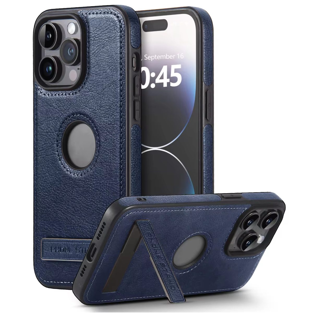 For Iphone 16 plus case Premium PU Leather Case For iPhone 15 14 Plus 13 12 Pro Max Leather Case With Metal Bracket Holder