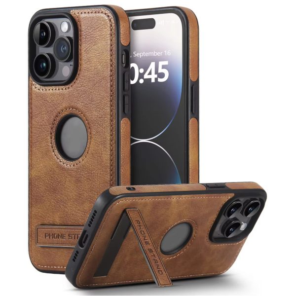 For Iphone 16 plus case Premium PU Leather Case For iPhone 15 14 Plus 13 12 Pro Max Leather Case With Metal Bracket Holder