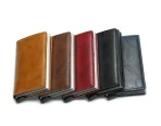 leather rfid credit card holder man wallet