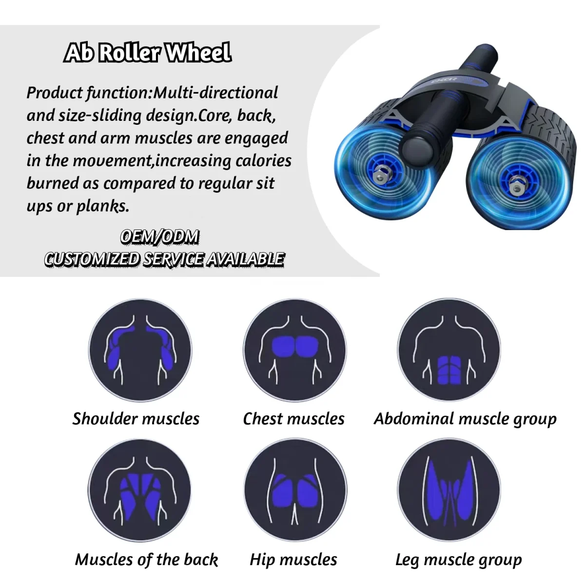 RS Ab Wheel Roller With Automatic Rebound Assistance Exercise Equipment For Core Workout Ab Train Roller Wheel With Knee Pad