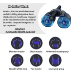 RS Ab Wheel Roller With Automatic Rebound Assistance Exercise Equipment For Core Workout Ab Train Roller Wheel With Knee Pad