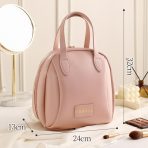 Waterproof Large Capacity Leather Cosmetic Bag Portable Organizer for Travel Toiletries & Makeup Handbag & Case