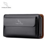 YUESKANGAROO Double Zipper Men Clutch Bag