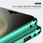 360 Protection Magnetic Metal Double-Sided Glass Flip Cover For Samsung Galaxy S23 S22 Ultra / S23 +case