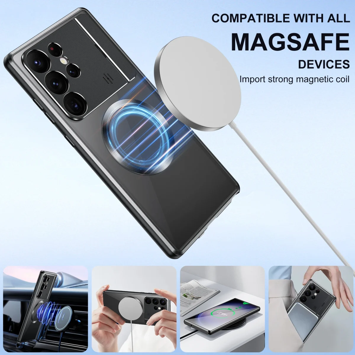 Luxury Magnetic Lens Protector Phone Case For Samsung Galaxy Ultra Foldable Metal Cover