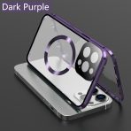 Premium Aluminum Alloy Frame HD Screen Tempered Glass Full Protective Magnetic Phone Case For iPhone 15 13 12 ProMax 14 Plus 16