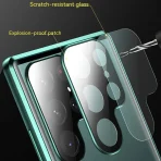 Aluminum Alloy Frame HD Screen Tempered Glass Acrylic Backpanel Shockproof Phone Cover For Samsung S21 S23 Fe S22 S24 Ultra S23