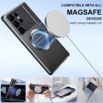 Aluminum Alloy Frame Magnetic Luxury Fragrance Foldable Bracket Phone Case For Samsung Galaxy S24 Ultra With Lens Protector