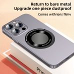 Fashion Mobile Phone Case For iPhone 11 12 13 14 15 Pro Max Camera Lens Glass Hard Magnetic Phone Cover Funda Shell Coque