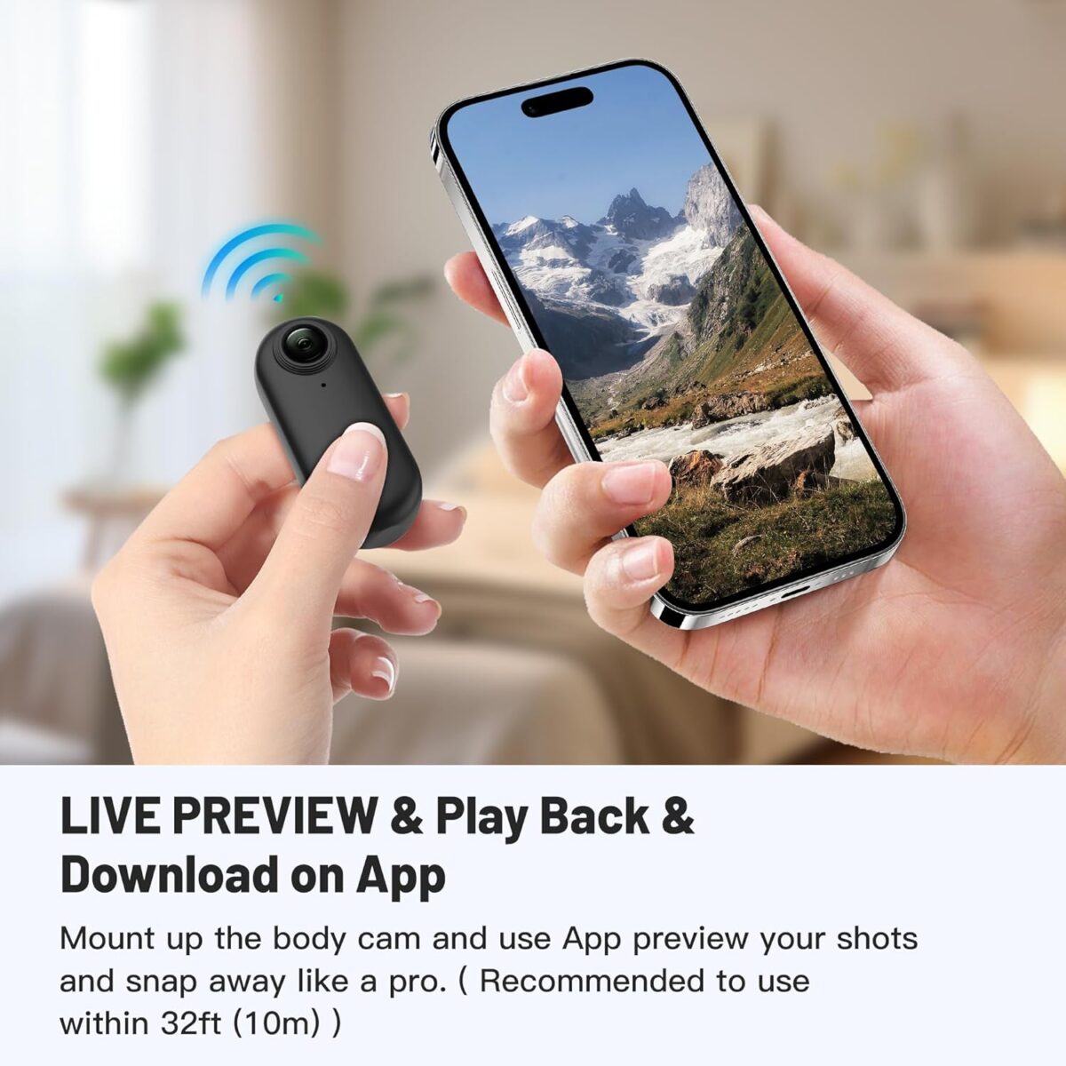 Wifi Connection 1080P Outdoor Sports Underwater Video Camera Action Cam for Helmet, Bicycle, Vlogging