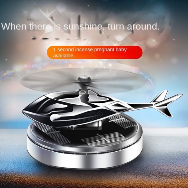 Luxury Automatic Rotation Car Air Freshener New Design Solar Dashboard Perfume Diffuser with Light for Aircraft Decoration
