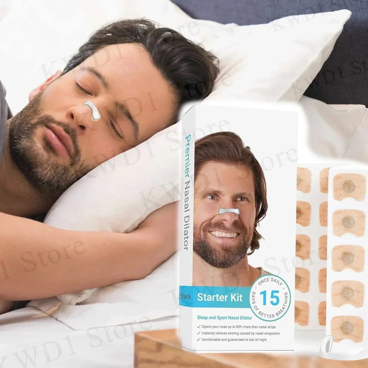 Magnetic Nasal Strips Nasal Breathing Dilators Kits Increase Air Intake Improve Sleeping Reduce Snoring for Nighttime
