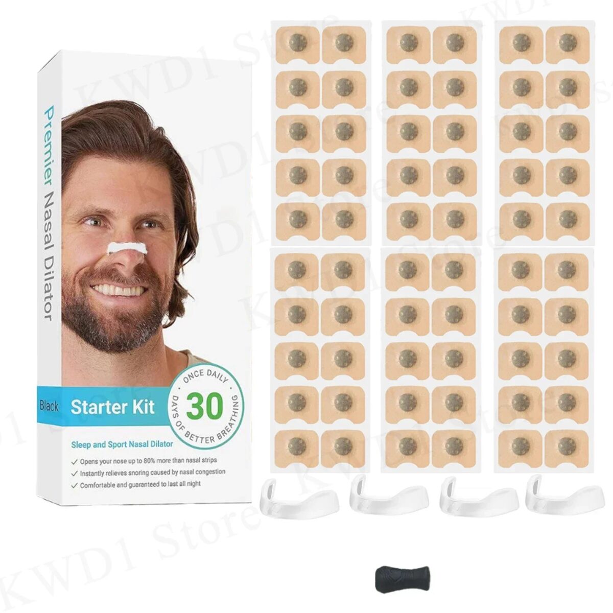 Magnetic Nasal Strips Nasal Breathing Dilators Kits Increase Air Intake Improve Sleeping Reduce Snoring for Nighttime - Image 2
