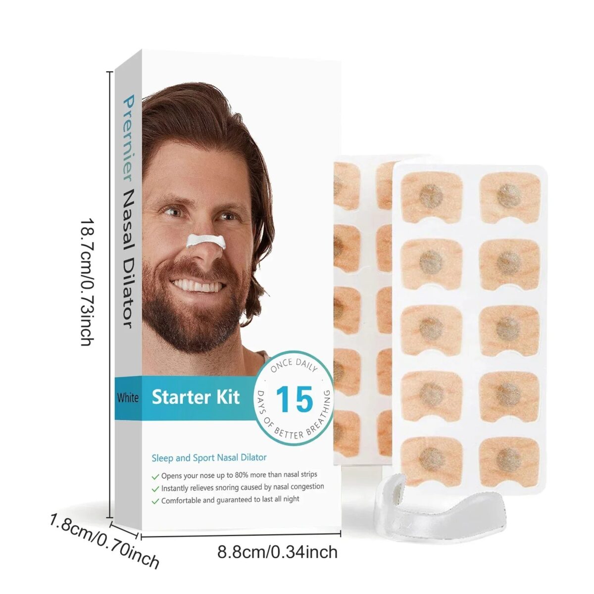 Magnetic Nasal Strips Nasal Breathing Dilators Kits Increase Air Intake Improve Sleeping Reduce Snoring for Nighttime - Image 9