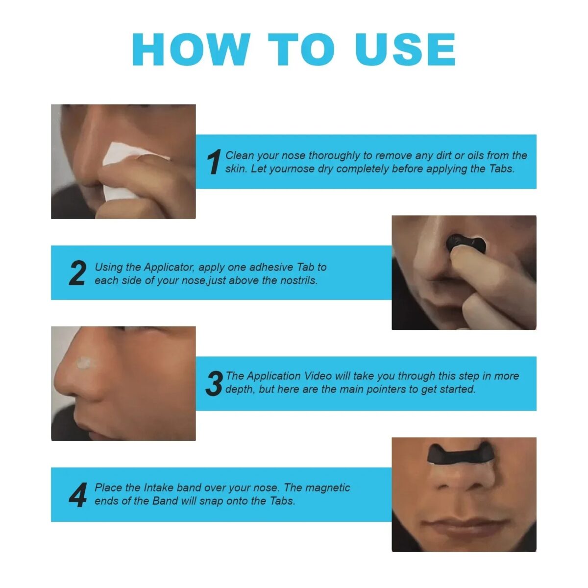 Magnetic Nasal Strips Nasal Breathing Dilators Kits Increase Air Intake Improve Sleeping Reduce Snoring for Nighttime - Image 7