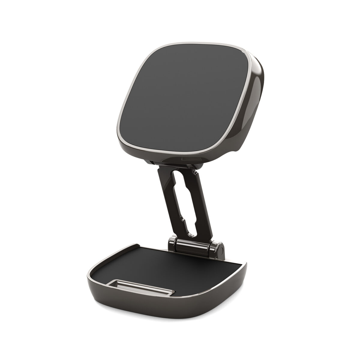 Universal Stable Home 360 Rotation Cell Mobile Holders Foldable Stand Bracket Alloy Strong square Car Magnetic Phone Holder
