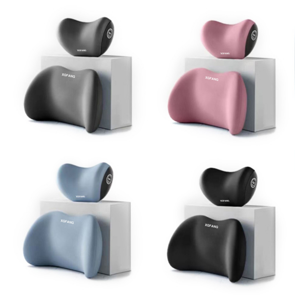 Car Headrest Lumbar Support Memory Foam Neck Cushion Polyester Shoulder Pillow and Backrest Cushion Home Car Supplies