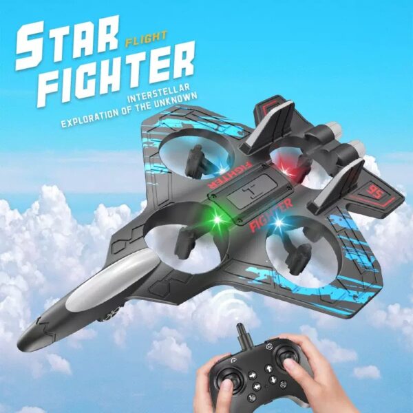 Cheap 360° Circling 6 Channel RC Fighter Jet Durable Foam Plane Toy with Light 2.4G Stunt EPP Safe Rc Airplane for Kids Gifts