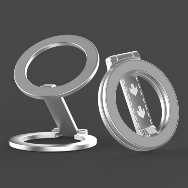 Ultra-Thin Z-Shaped Lazy Desk Bracket Double-Sided Magnetic Ring Mount for Flexible Marathon Watching