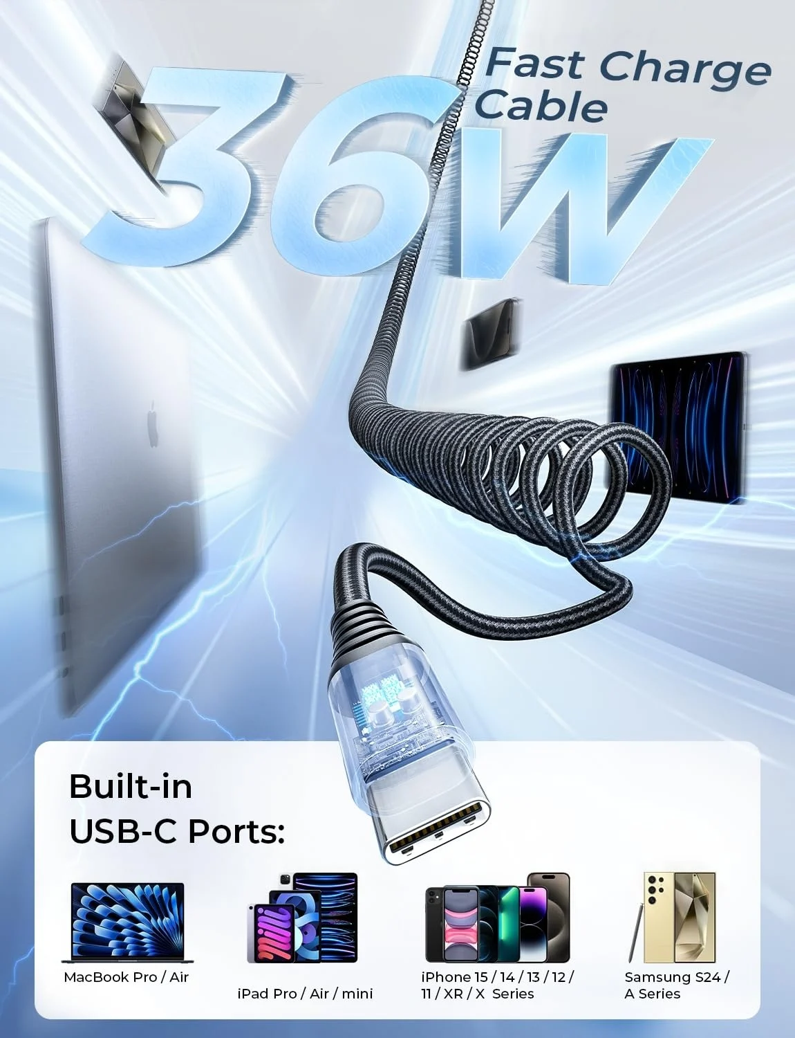 LISEN Super Fast Car Charger USB High Power Car Phone Charger Adapter