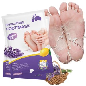 Factory Wholesale 40g Foot Care Prevents Dryness Soften Cutin Lavender & VC Exfoliating Foot Peel Mask