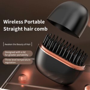 Portable Mini Hair Straightener with Protective Cover Electric Hair Brushes Lithium Battery (mAh) Emerging Safety Features