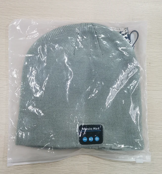 Wireless BT Beanie Knitted Stripes Winter Outdoor Running Hat Headset Mic Headphone Music Headbands Sport Smart Hat