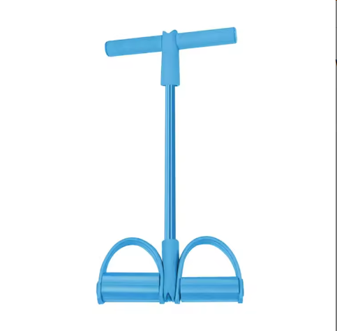 High Quality TPE 4 Tube Elastic Loop Pedal Bands for Yoga Gym Home Workout - Blue