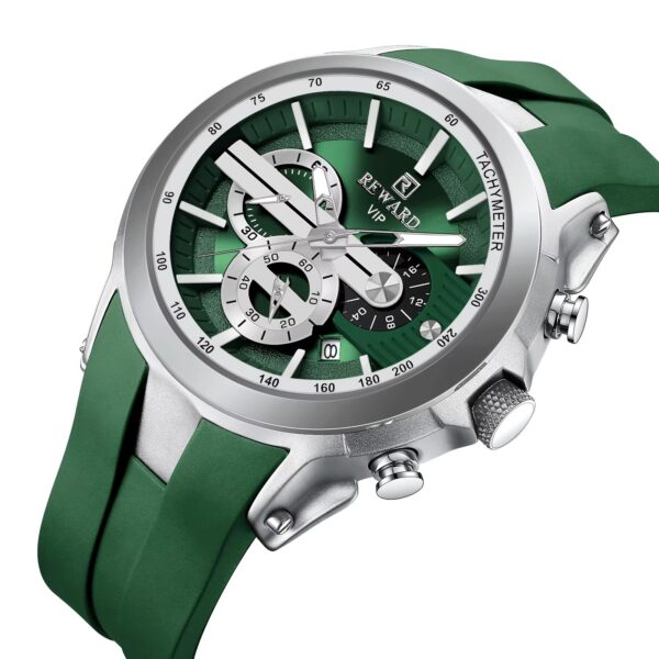 Reward X-Pro Sport Luxury Watch - Green- Silver