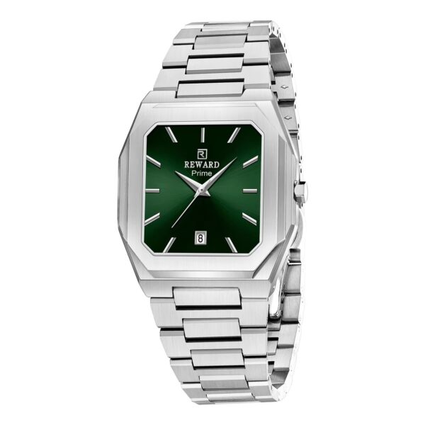 Reward Prime Octagon Luxury Watch - Silver-Green