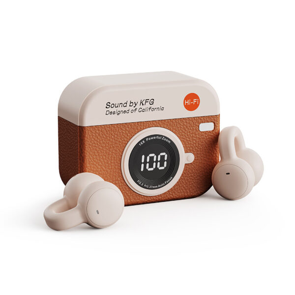 Q87 Retro Camera Clip Earbuds