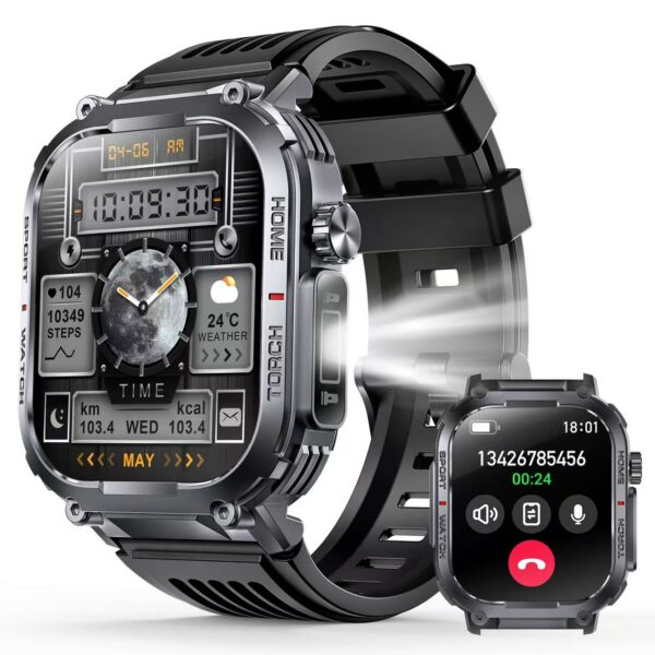 S320B Smartwatch with LED Lighting Function Compass 2.02 Inch TFT Sports Outdoor Fitness Band Music Control