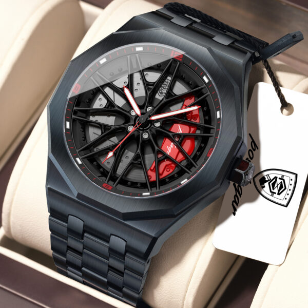 Poedagar 809 Men's Watch Fashion Wheel Rotating Design